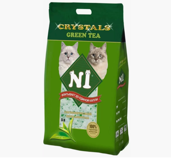 N1 Crystals Green Tea Силикагелевый впитывающий