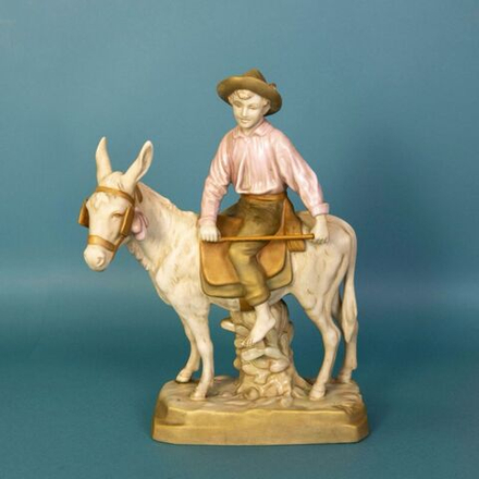 Винтаж: Скульптура «Мальчик на осле»