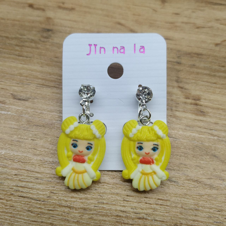 Клипсы Princess №2 Сейлор мун кристалл металл серебристый