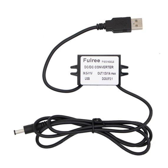 Преобразователь повышающий с USB 5V до 12V DC5.5 * 2,1 разъем, фото №896350839