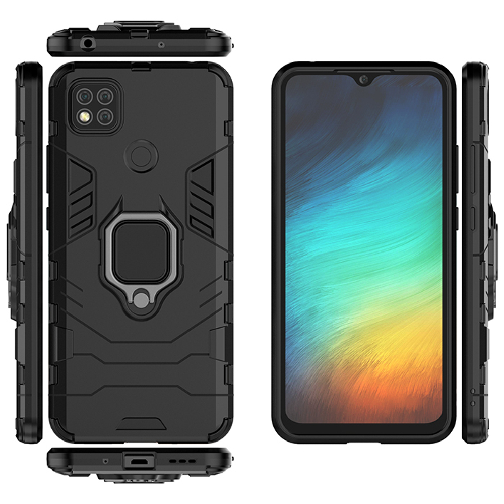 Противоударный чехол с кольцом Panther Case для Xiaomi Redmi 9C