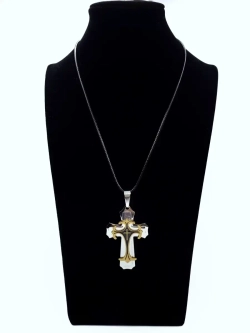 Крупный массивный крест из нержавеющей стали