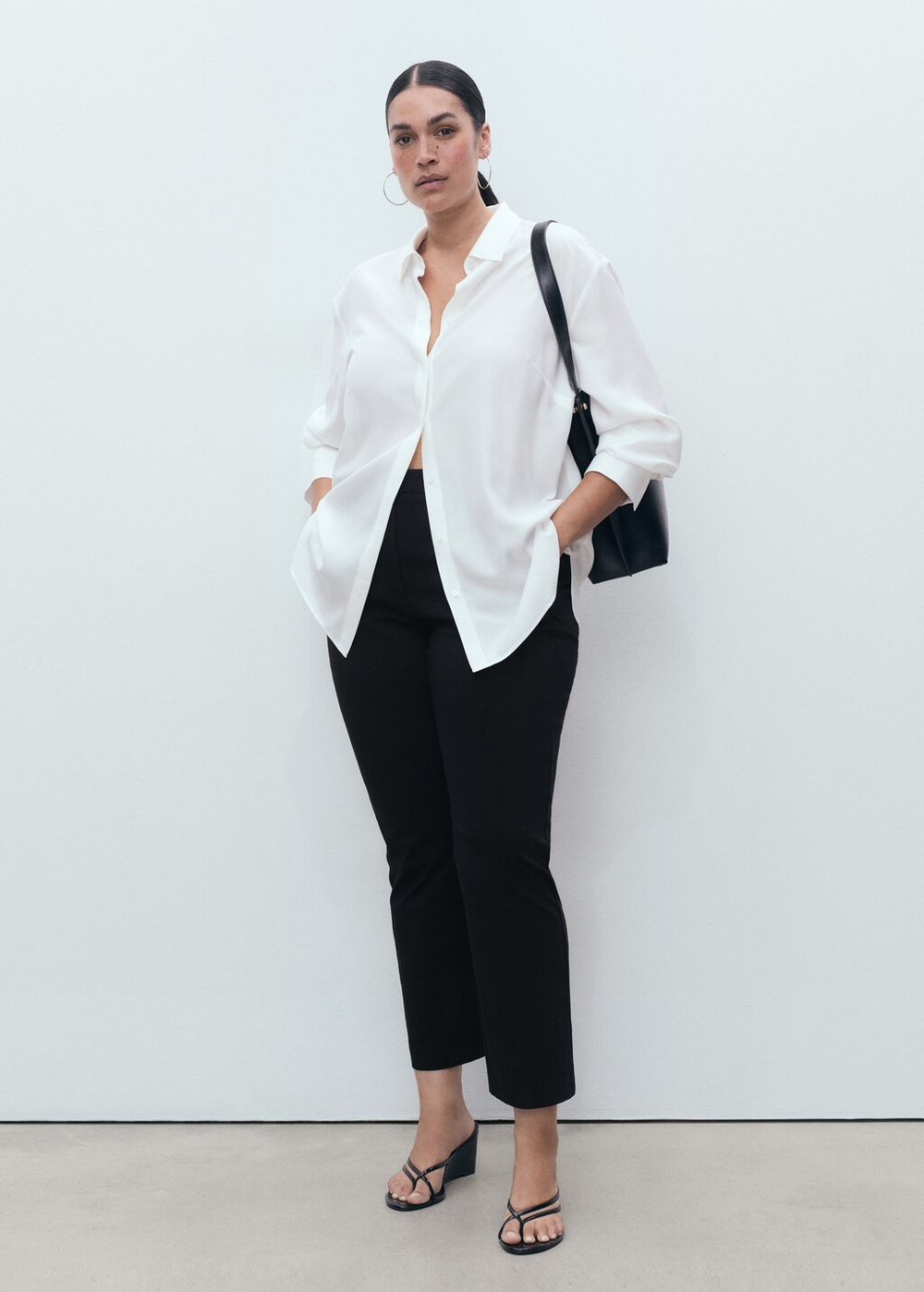 Прямые укороченные брюки