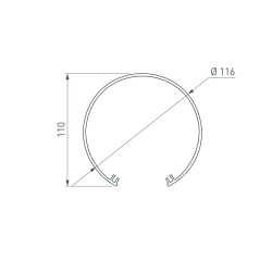 Экран SL-ROUND-D120-2000 OPAL (Arlight, Пластик) 019284