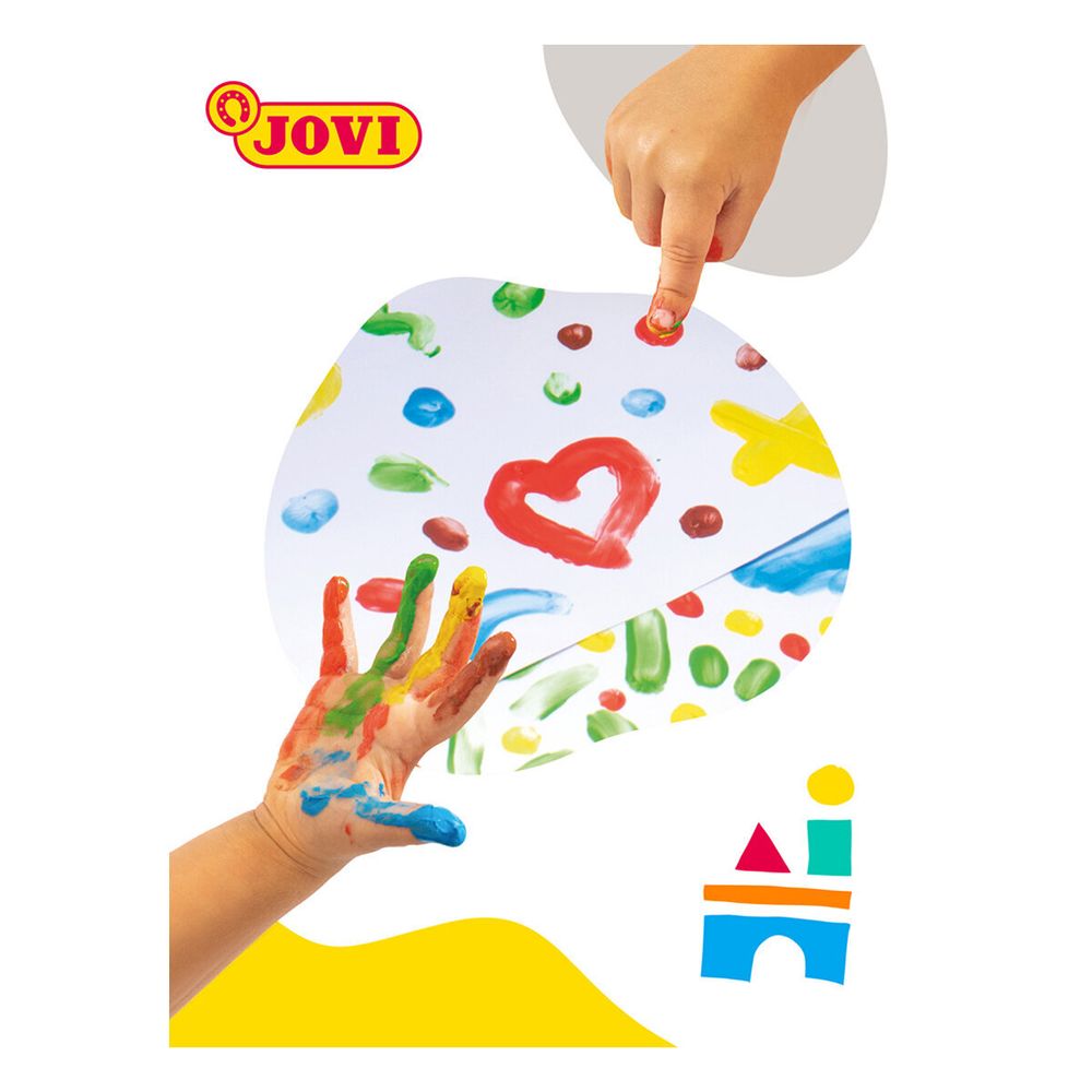 Краски пальчиковые JOVI (Испания), 6 цветов по 125 мл, на водной основе, в баночках, 560/S