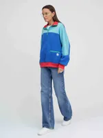 Толстовка Kefirmaykifer на молнии сине-бирюзовая