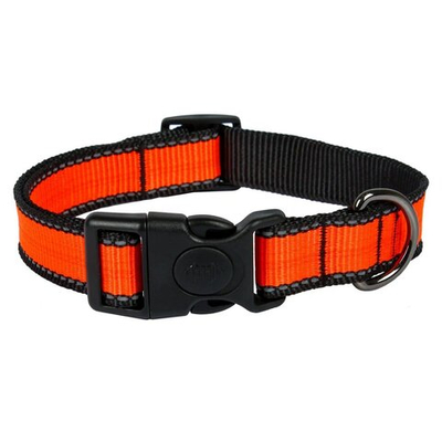 Ошейник LOOK M нейлон фиксатор св/от 20" 28-45 PerseiLine ОНЛ-220 ОРАНЖЕВЫЙ