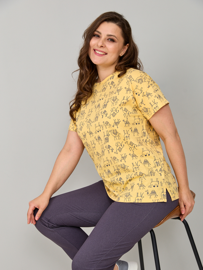 Футболка Фк-127/верблюды-желтые