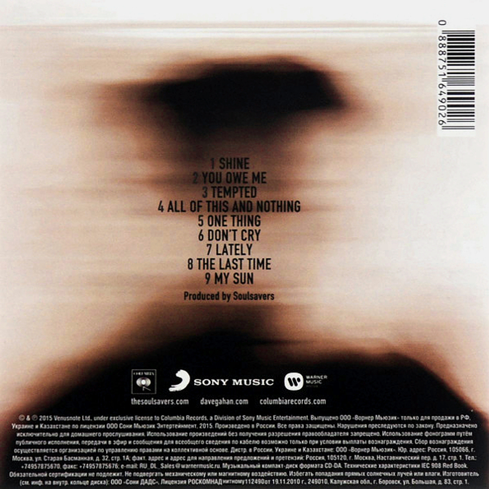 Dave Gahan & Soulsavers / Angels & Ghosts (RU)(CD)