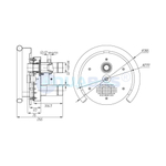ПТ.50.0 Противоток (закладная деталь с лицевой панелью и пневмокнопкой) 50 м3/час