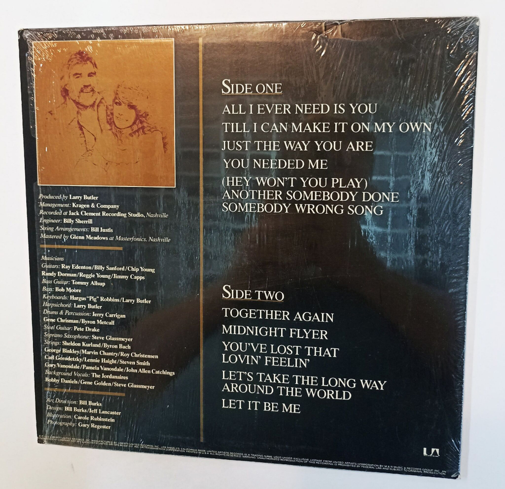 Винтажная виниловая пластинка LP Kenny Rogers and Dottie West Classics (USA 1979)