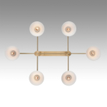 8113/6 MODERNI LN25 184 латунь/белый, металл/стекло Люстра потолочная E27 6*60W 220V CORNE