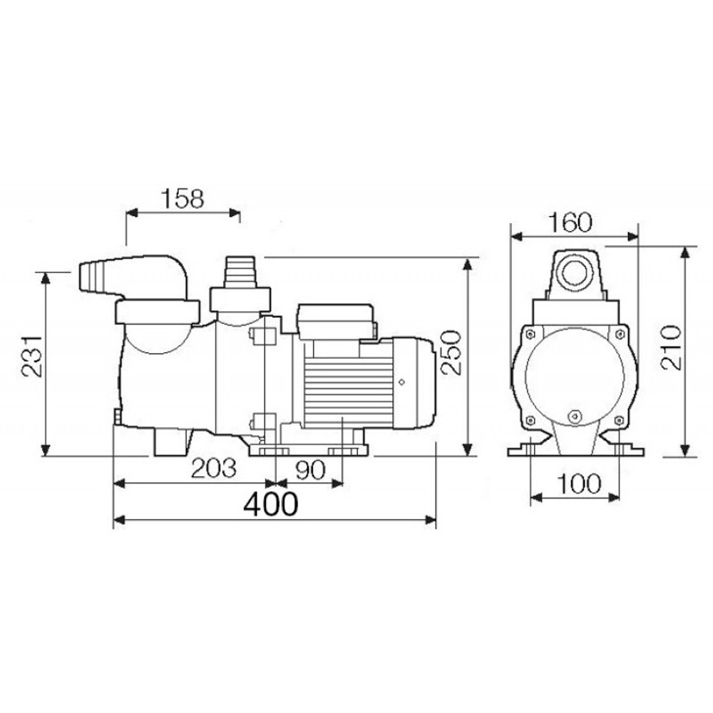 Насос FCP-180S с префильтром 3,7м³/час(6м), 1ф/220В, 0,32/0,18 кВт, версия 12S