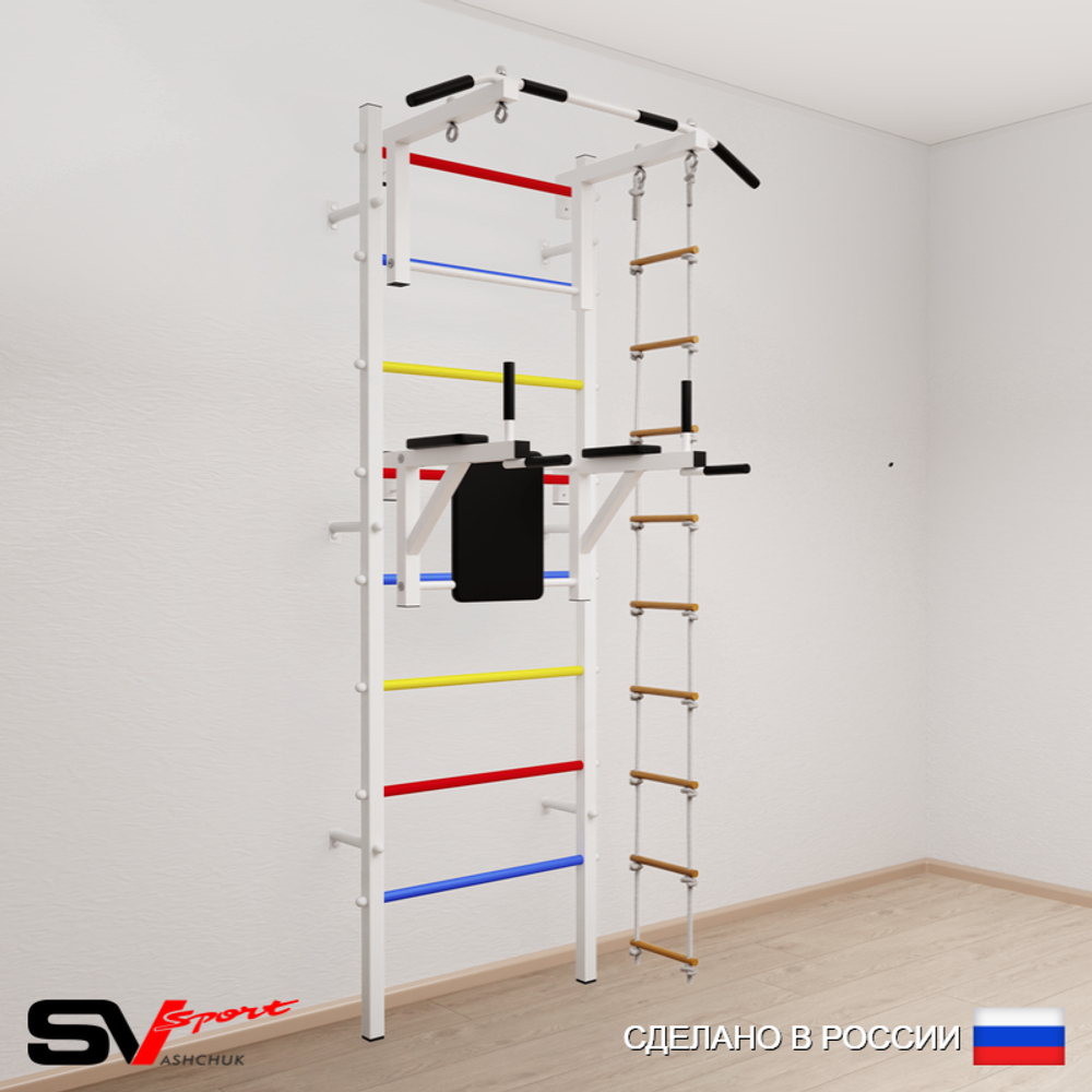 Шведская стенка Sv Sport усиленная 672 (Турник стандарт/Брусья/Лестница)