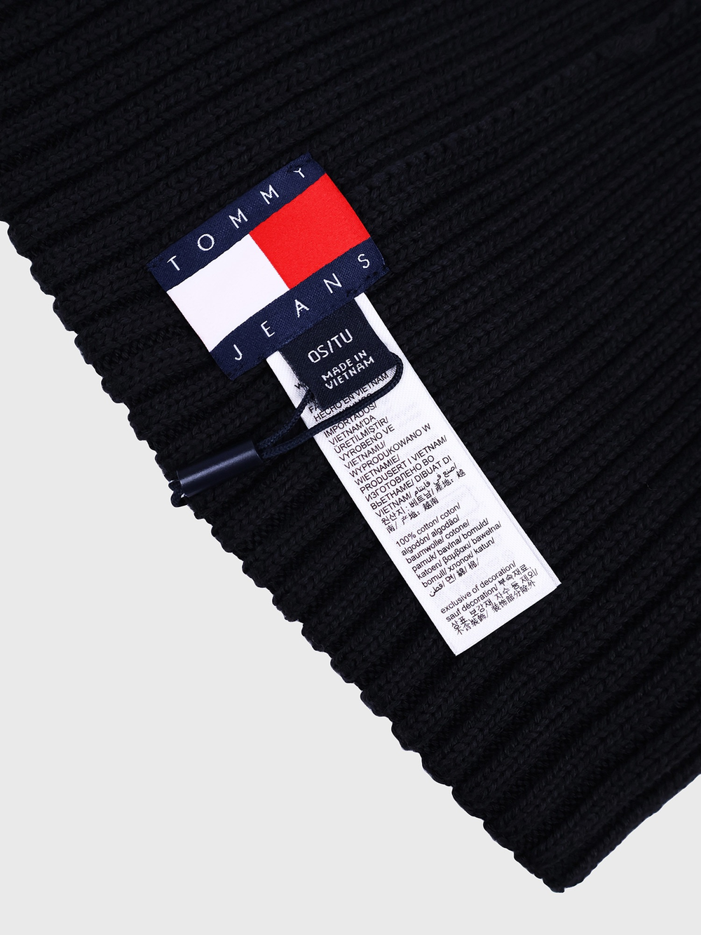 Шапка Tommy Jeans Badge Rib Knit Black