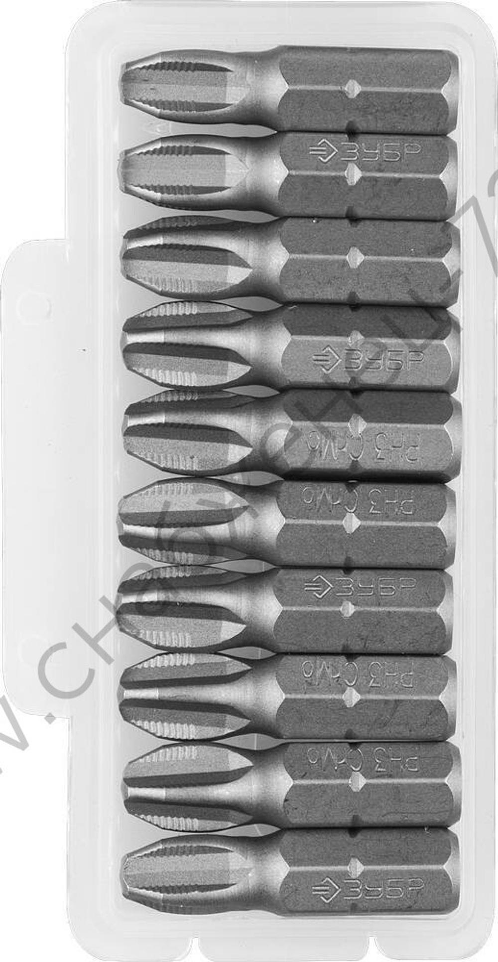 ЗУБР 10 шт, PH3 25 мм, Набор кованых бит (26001-3-25-10)