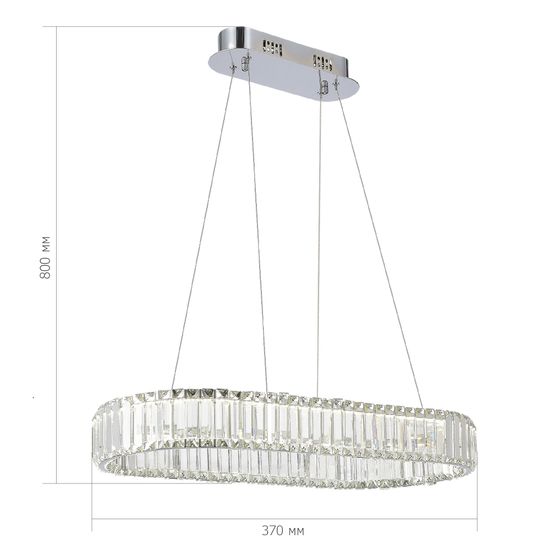 SL1622.123.01 Светильник подвесной ST-Luce Хром/Прозрачный LED 1*60W 4000K TIVOLI