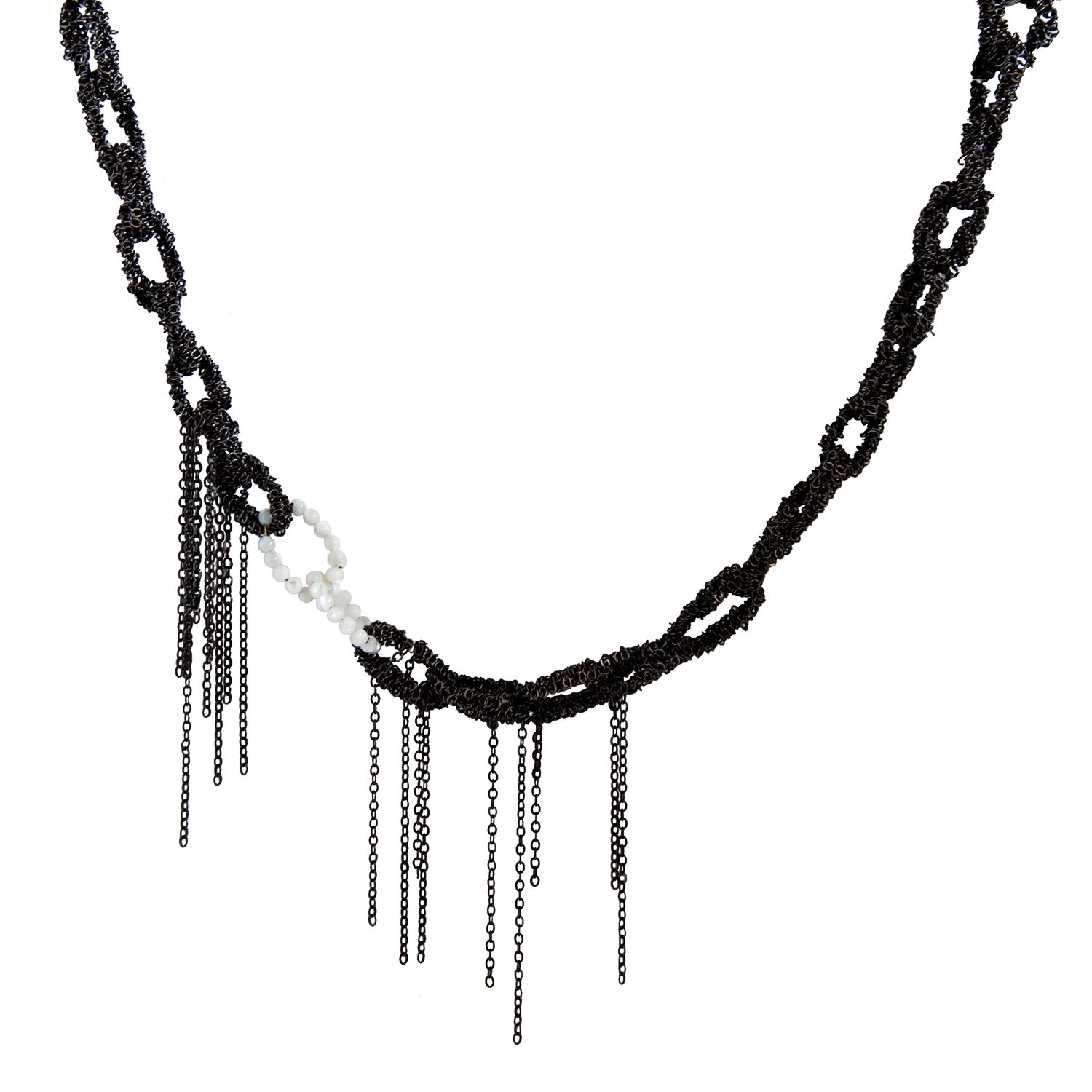 Ожерелье "Звенья" - Черный