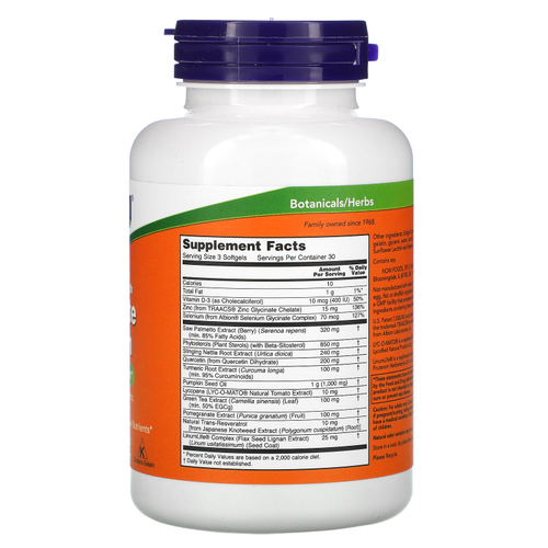 NOW Foods, Clinical Strength, добавка для здоровья предстательной железы, 90 капсул