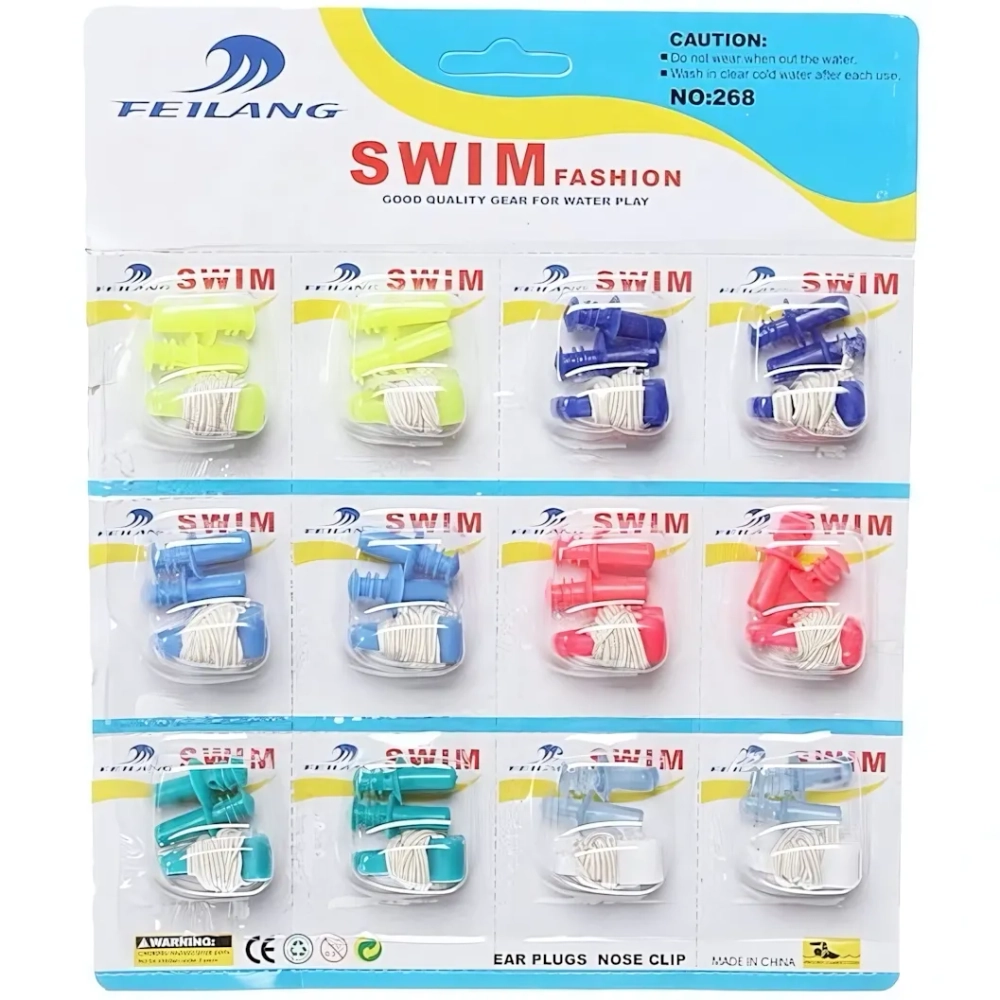 Набор для плавания: беруши «стрелочки» и зажим для носа 268 (цена за 1 шт)