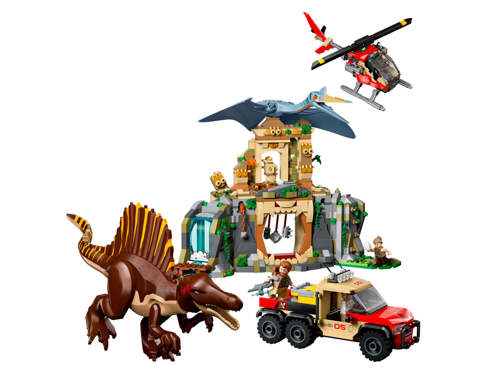 LEGO Jurassic World 76976 «Спинозавр и кетцалькоатль: воздушная миссия» — динозавры и экшн