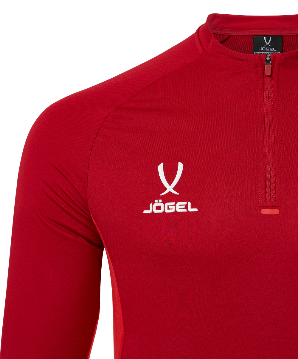 Джемпер тренировочный JOGEL PREMIER PerFormDRY Training Zip Top, темно-красный/красный