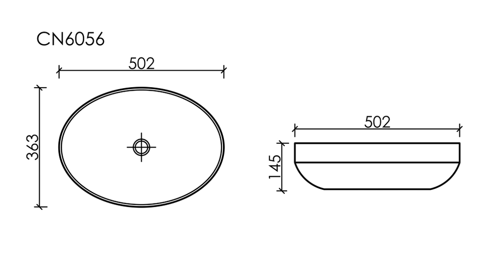 Раковина Ceramica Nova Element 50 см CN6056MB черная