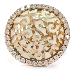 Ювелирное кольцо из серебра с позолотой