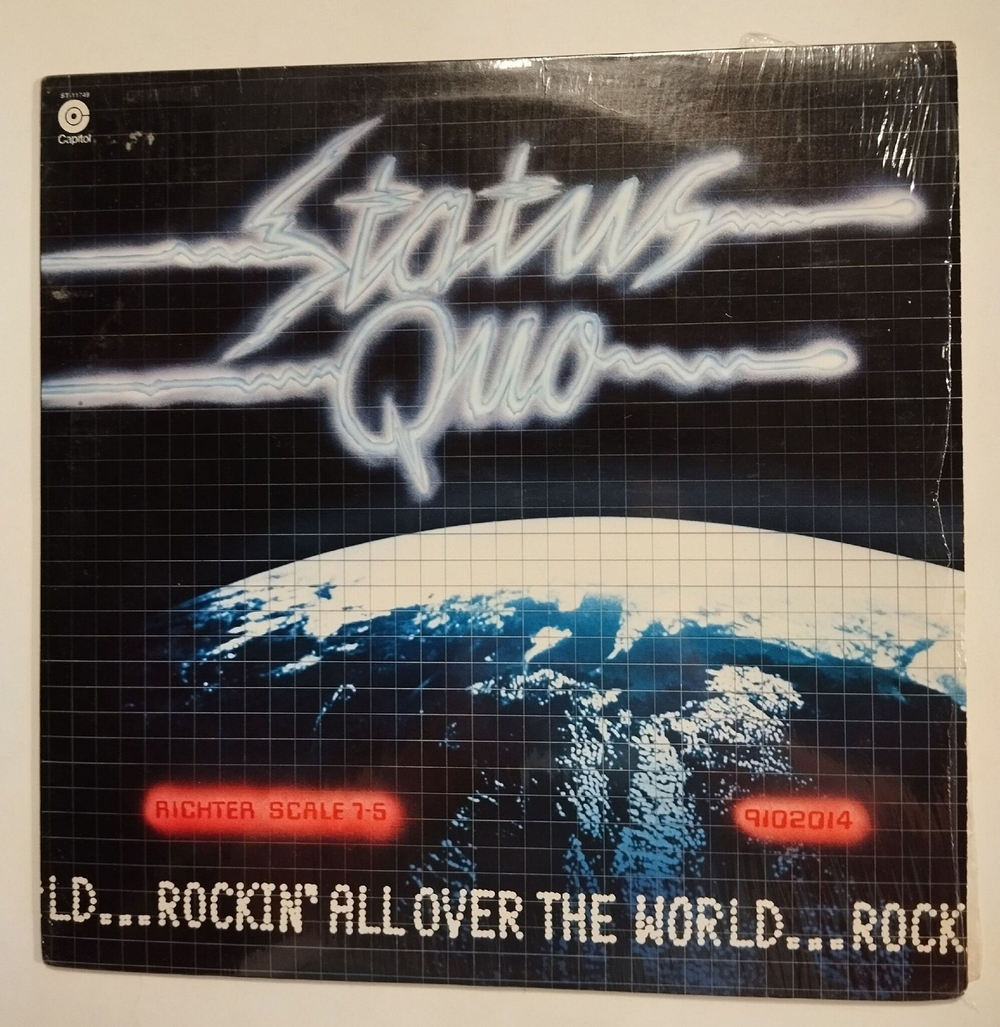 Винтажная виниловая пластинка LP Status Quo Rockin All Over The World (USA 1977)
