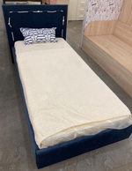 Кровать с настилом Севилья-15 (ягуар нэви/микровелюр якорь)