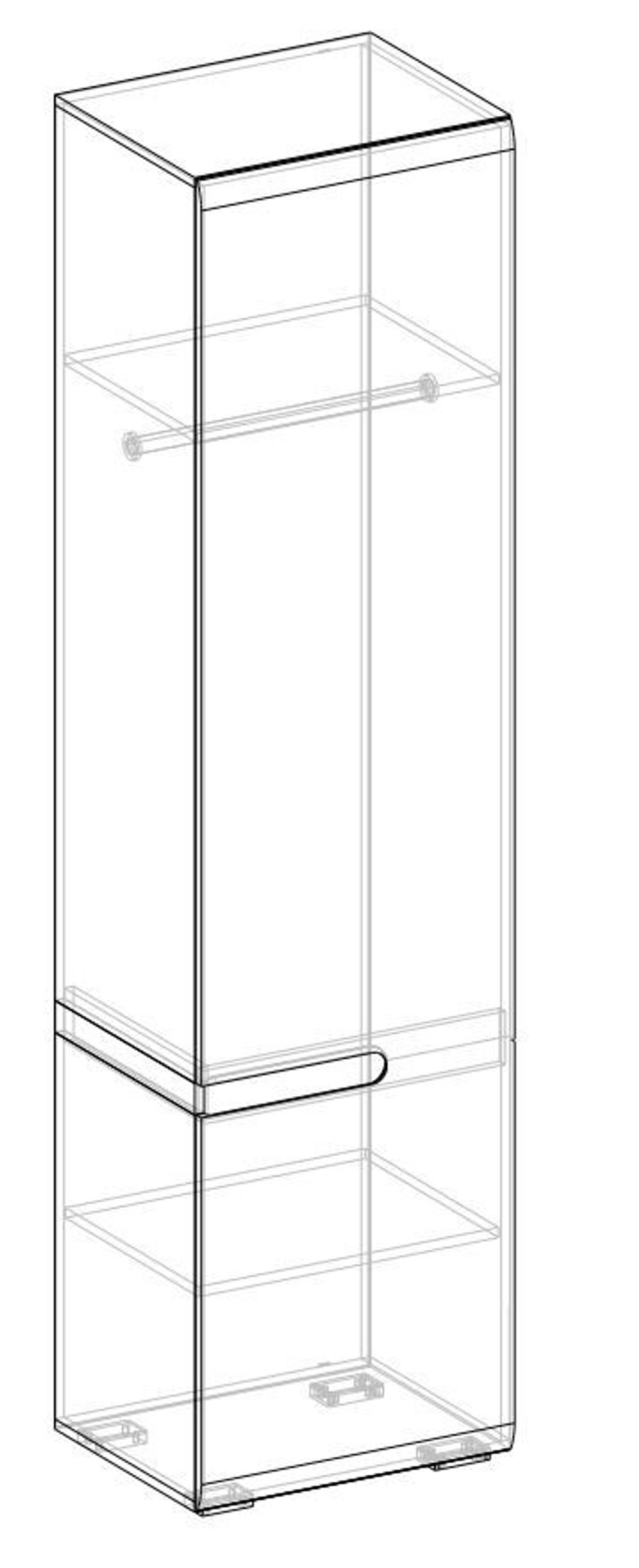 Коллекция Ультра Пенал Белый/Белый гл. (набор)