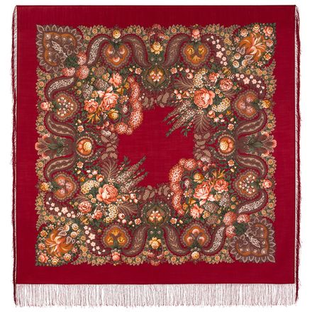 Павловопосадский платок Над серебряной водой 734-5 (П)