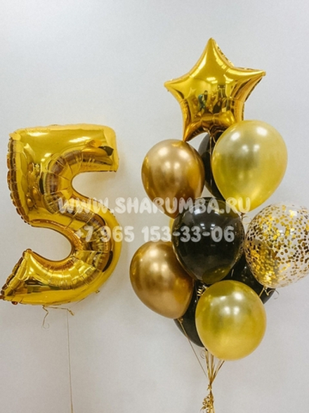 Композиция Золотой с цифрой"