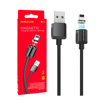 Кабель для зарядки Borofone BX57 USB-A - Lightning, 2A, 1м, магнитный, черный