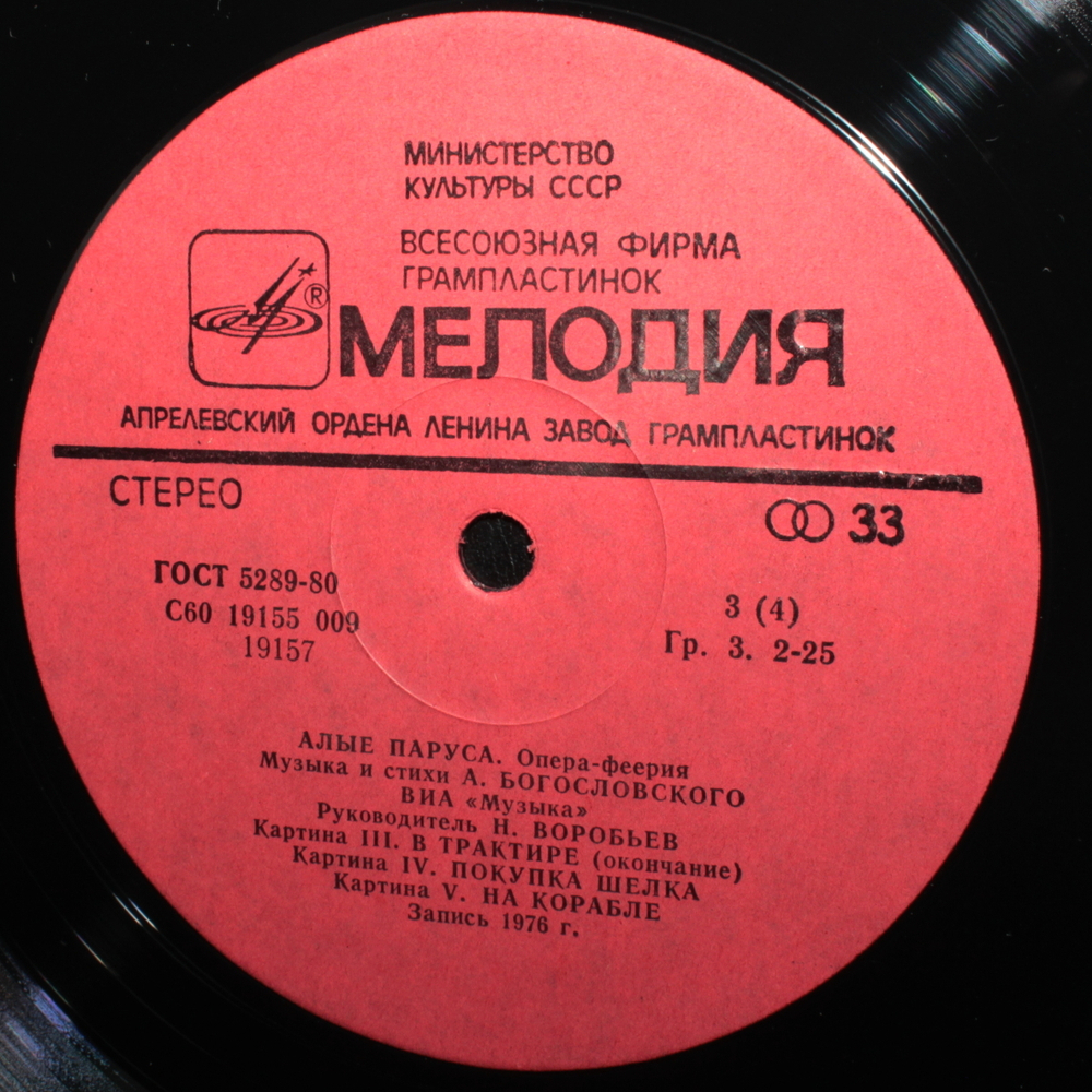 Андрей Богословский / Алые Паруса (Музыка Из Оперы)(2LP)