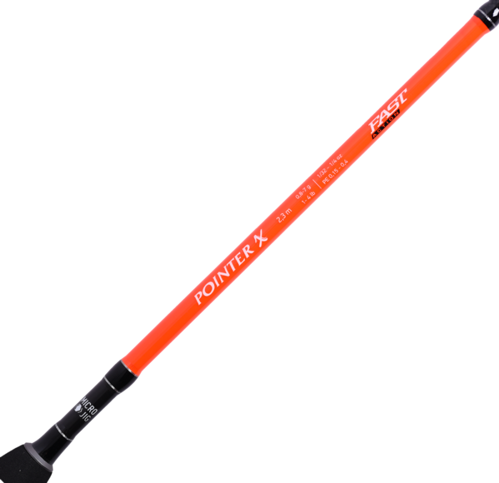 Спиннинг Maximus Pointer-X Travel Microjig 4секц. MTRMJSPX-23UL 2.3м 0.8-7г 1-4lb Вес91г Тр.длина 0.61м ImF Fast Action Колец9 Рукоять неопрен
