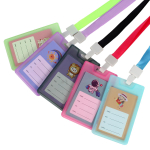 Бейдж пластиковый корпус со шнурком , прозрачный тонированный, С-40151