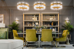 Стул Garda Decor велюр оливковый, матовое золото 65*61*93 см