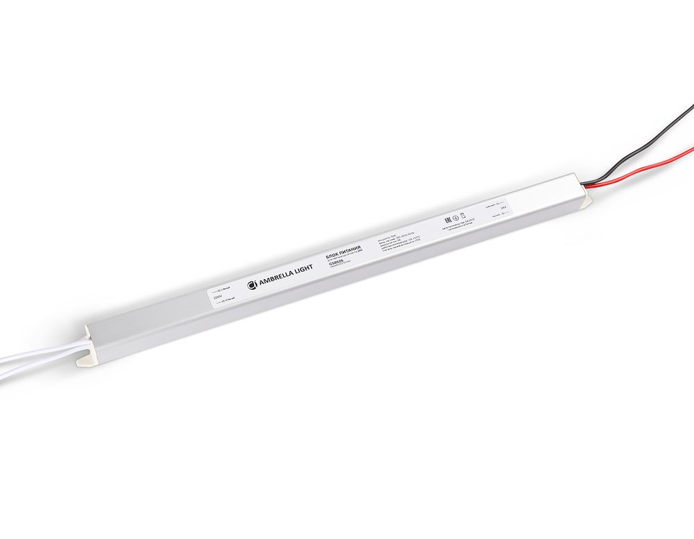 Ambrella Блок питания ультратонкий для светодиодной ленты 24V 72W 3A IP20 185-260V 312*18*18 GS8626 LED Driver 24V GS8626