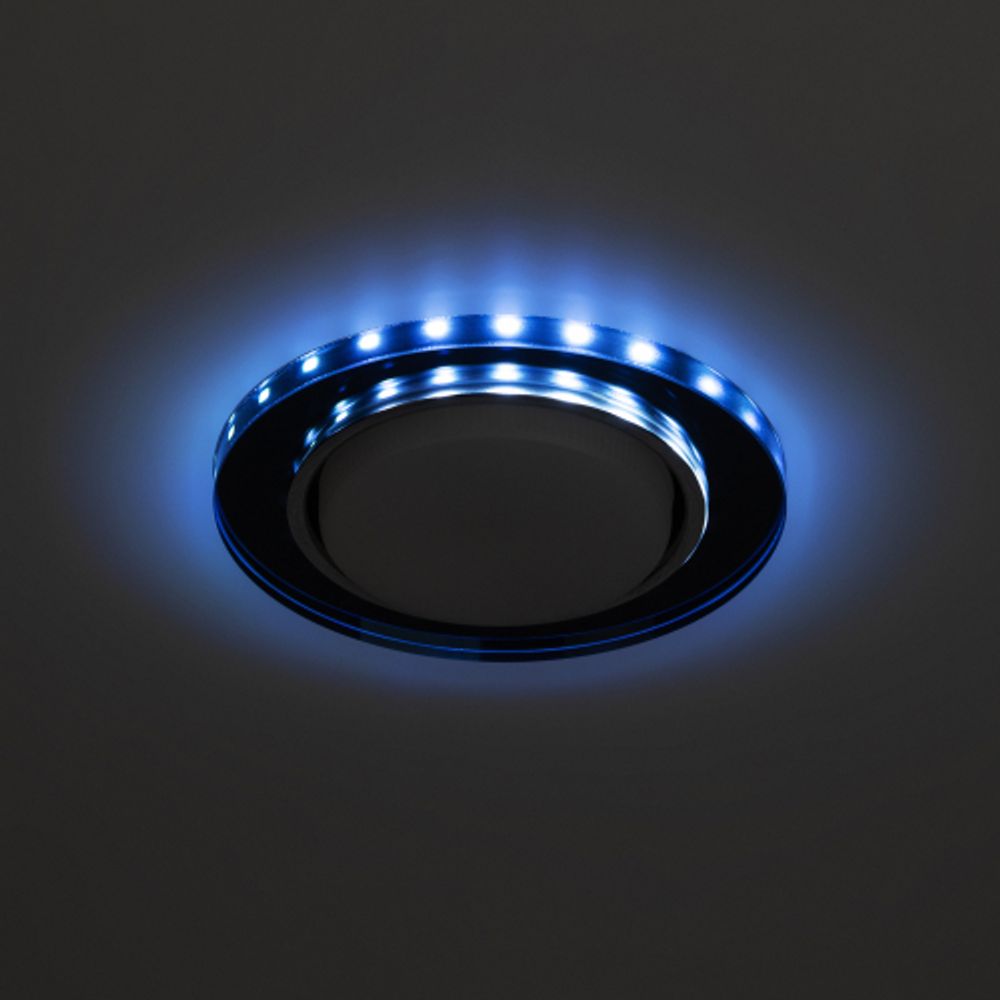 Встраиваемый светильник со светодиодной подсветкой ЭРА DK LD51 BK GX53 черный | Встраиваемые LED светильники