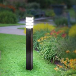 Садово-парковый светильник ЭРА ИНОКС-8410 напольный черный IP54 Е27 max60Вт | Садово-парковые светильники