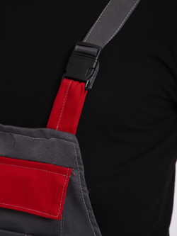 Полукомбинезон рабочий Гигант серый на лямках молния