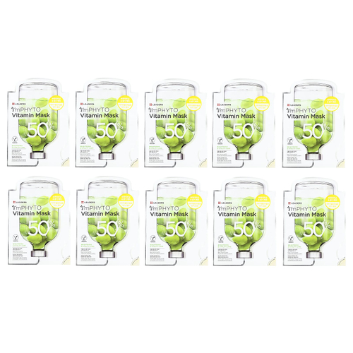 Leaders, I'mPhyto Vitamin Mask, 10 листовых масок, 23 мл (0,77 жидк. унц.)