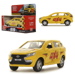 Модель ин. мет. "Lada Xray Спорт" 12см, двери, багаж, желтый, коробка XRAY-SPORT (Технопарк)