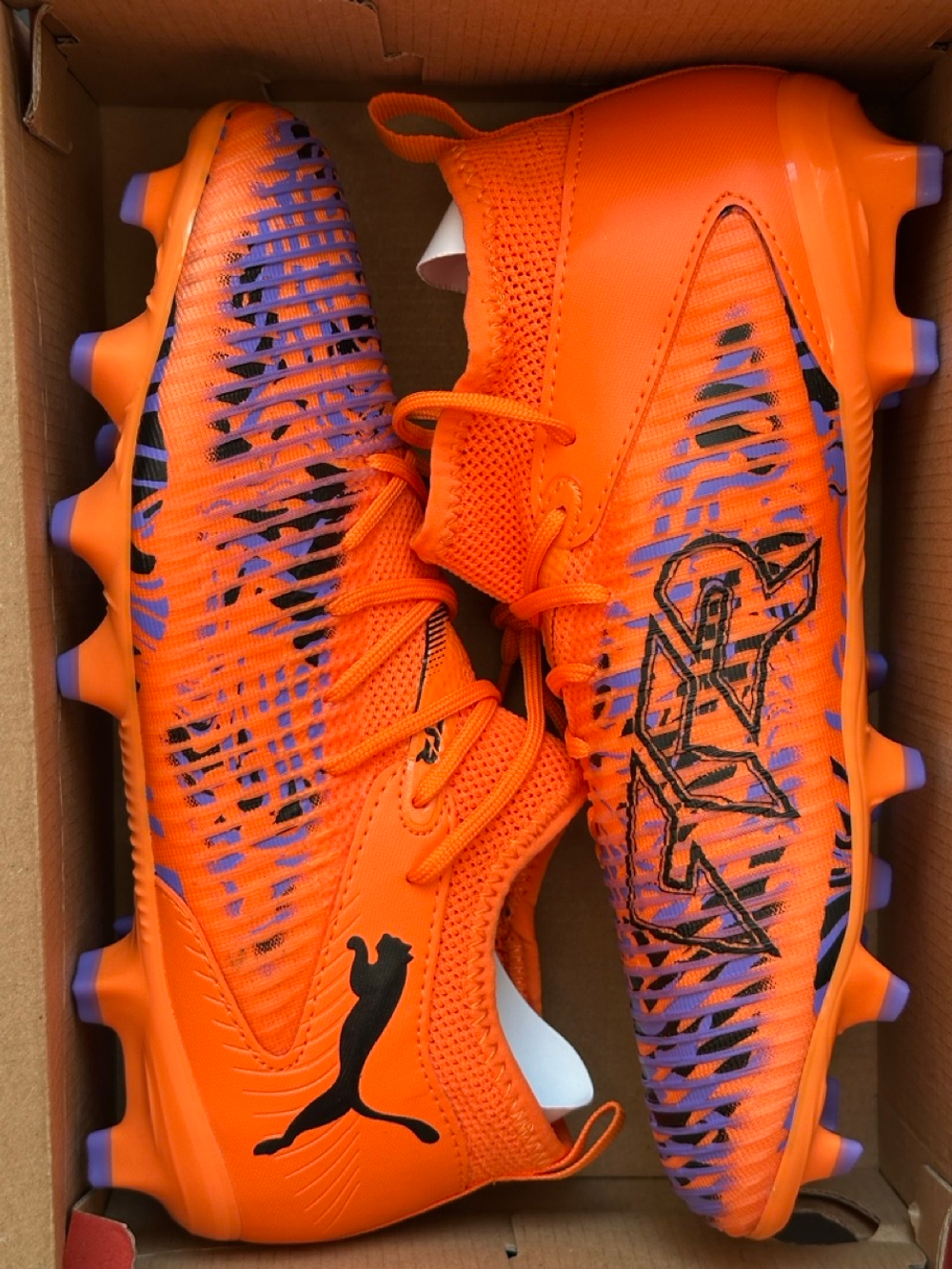 Бутсы Puma Future 8 Match Creativity FG/AG Junior - оранжевый