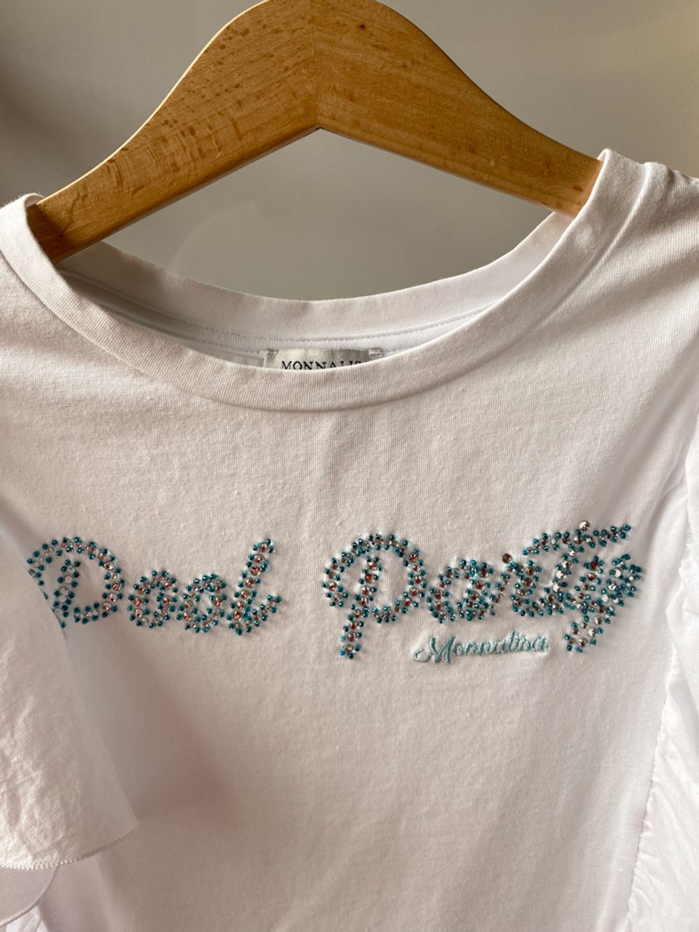 Хлопковая футболка Monnalisa, 128