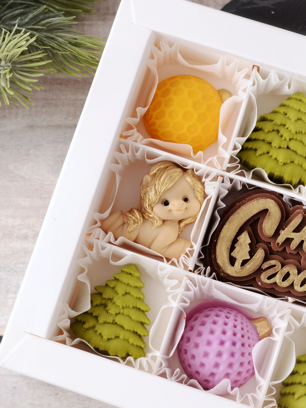 Сладкий подарок "С Новым Годом" с лошадкой #2 / Шоколад ручной работы