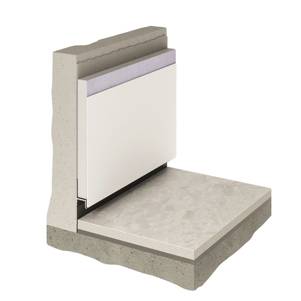 Теневой профиль универсальный анодированный черный, 2000x45x14,5 мм