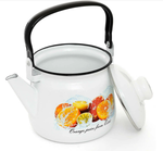 Чайник эмалированный "Цитрусовый фреш" 3.5л. Эстет