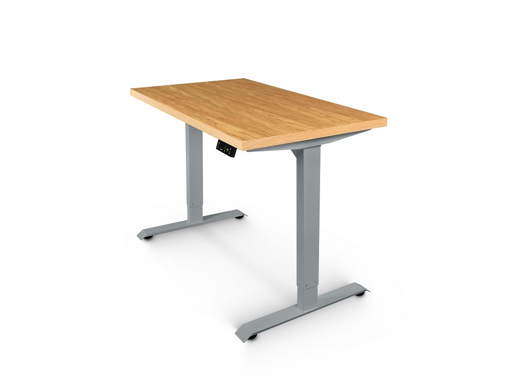 Регулируемый компьютерный стол Bazalt с регулировкой по высоте — столешница МДФ Дуб европейский
